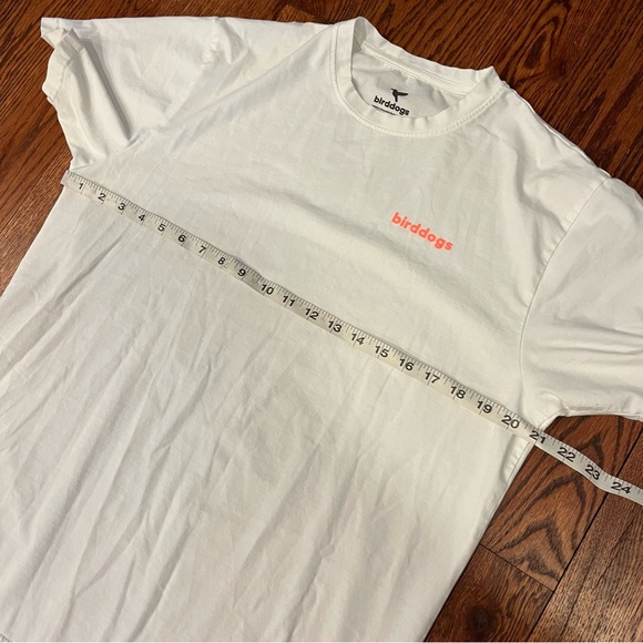 Birddogs Short Sleeve T Shirt Men’s Large White Blue Paisley Stretch Soft - Picture 7 of 8